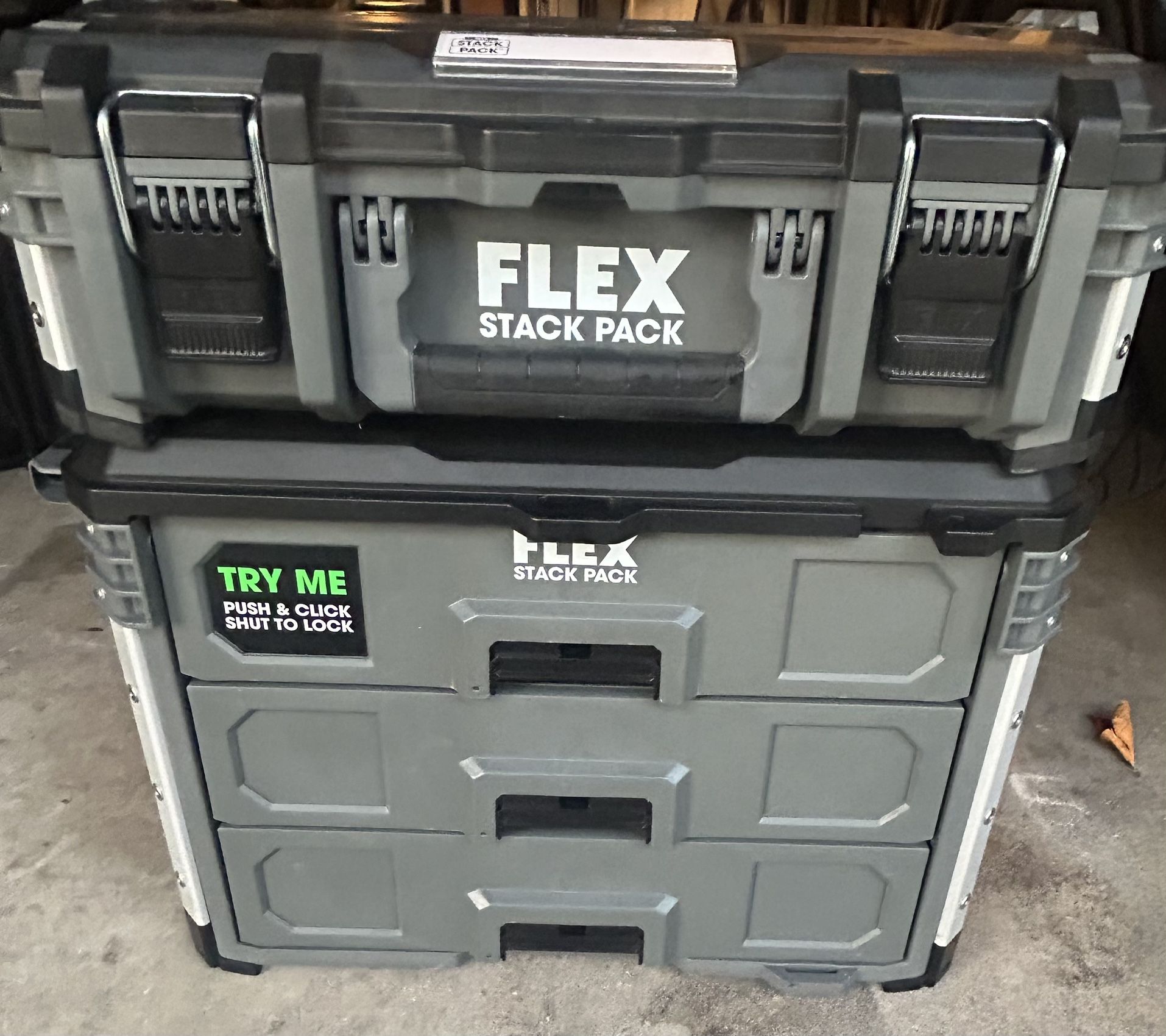 Flex Stack Pack Suitcase & 3 Drawer Tool Box