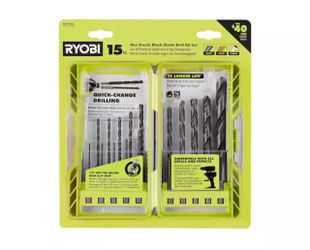 Black Oxide Hex Shank Twist Drill Bit Set (15-Piece) Ryobi