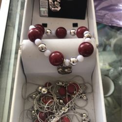 Gamecock New Bracket Necklace Earrings 