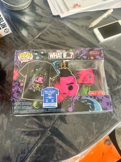 What If Infinity Killmonger Blacklight Funko Pop &  T-Shirt
