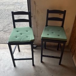 2 IKEA Chairs With Removal Cushion