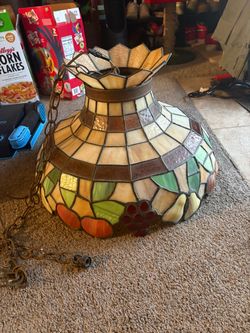 Vintage Tiffany Style Swag Lamp