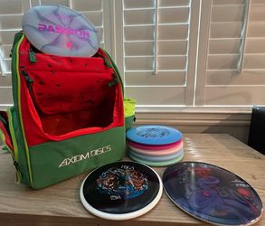 Axiom Watermelon Disc Golf Bag +8  New Discs  (80$)