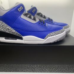 Nike Air Jordan 3 Varsity Royal DEAD STOCK Size 9.5