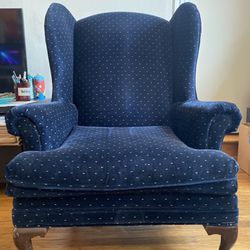 Vintage Paul Roberts Blue Arm Chair