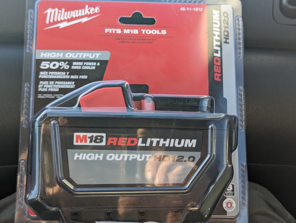 Milwaukee M18 Red Lithium High Output HD12
