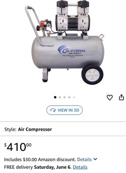 🔥$275 🔥California Air Tools, 15020C Powerful 2.0 HP Ultra Quiet and Oil-Free Air, 15 Gallons