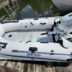 2017 sport inflatable dingy with new 15hp Suzuki motor