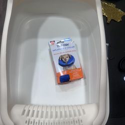 Inflatable E-collar And Cat Tray