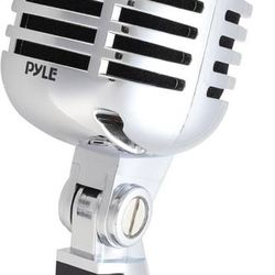 Pyle Classic Retro Dynamic Vocal Microphone - Old Vintage Style Silver