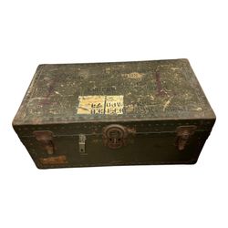 Vintage 1959 Military Footlocker of Special Agent. Transportation Officer