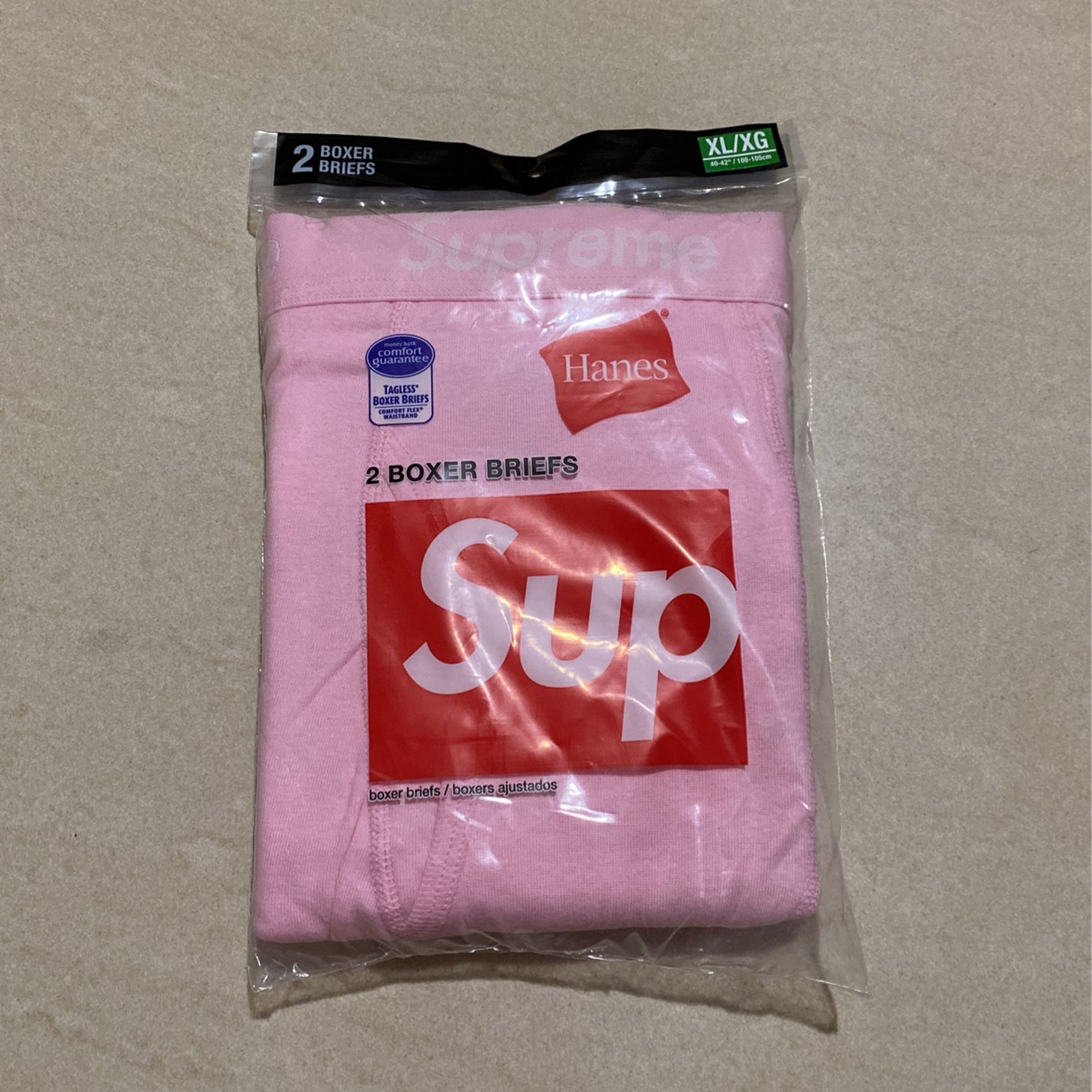New Supreme Hanes Boxer Briefs - 2 Pack- Pink - XLarge for Sale in Queens,  NY - OfferUp