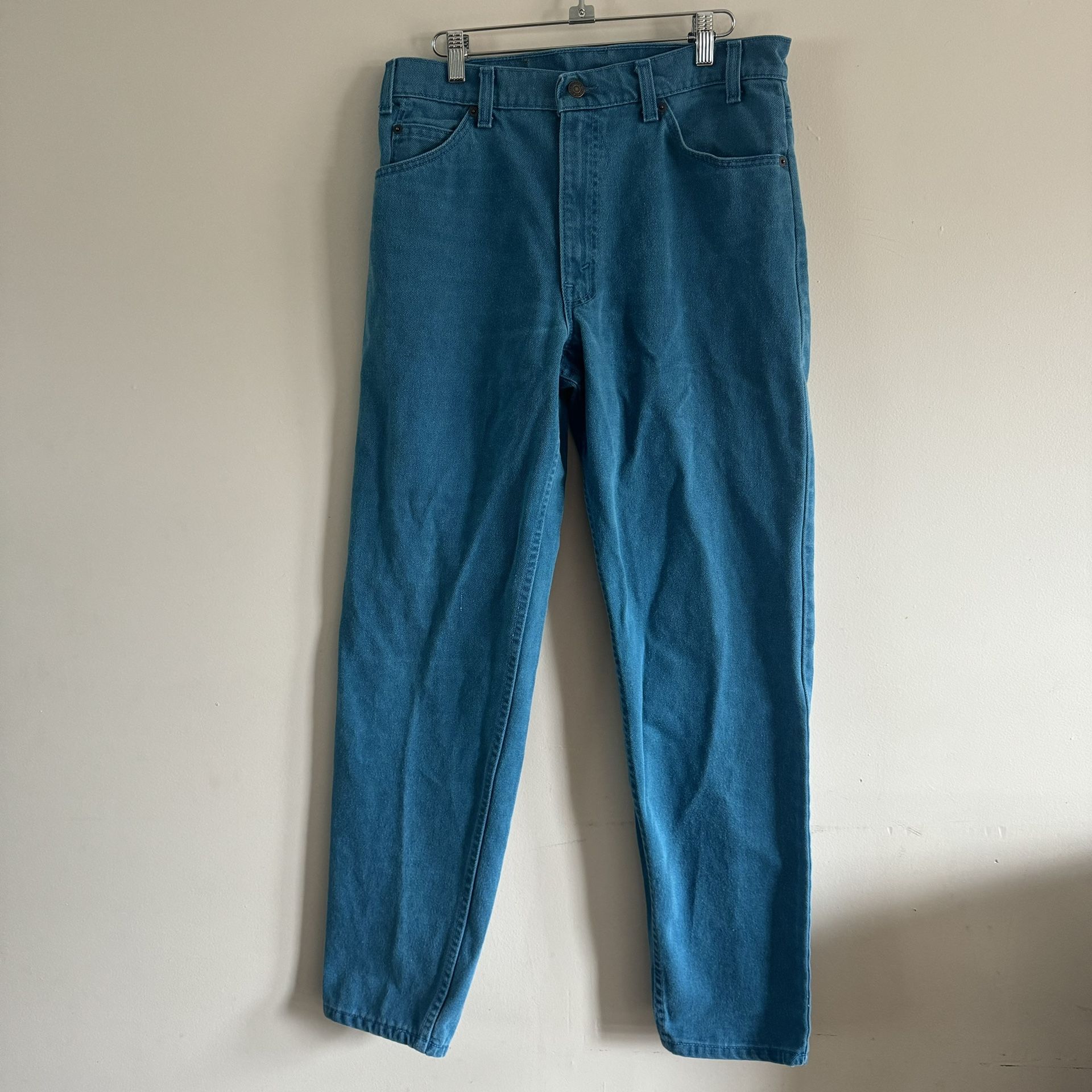 Levi 550 Jeans 33x32 Teal Mens Vintage Pants