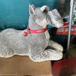 Sandicast Gray Schnauzer Dog Ceramic Figurine Statue Door Stopper