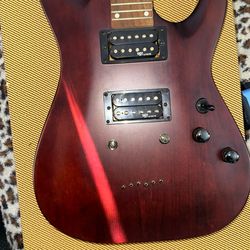 Dark Red Wood Finish SGR Shecter (READ DESCRIPTION)