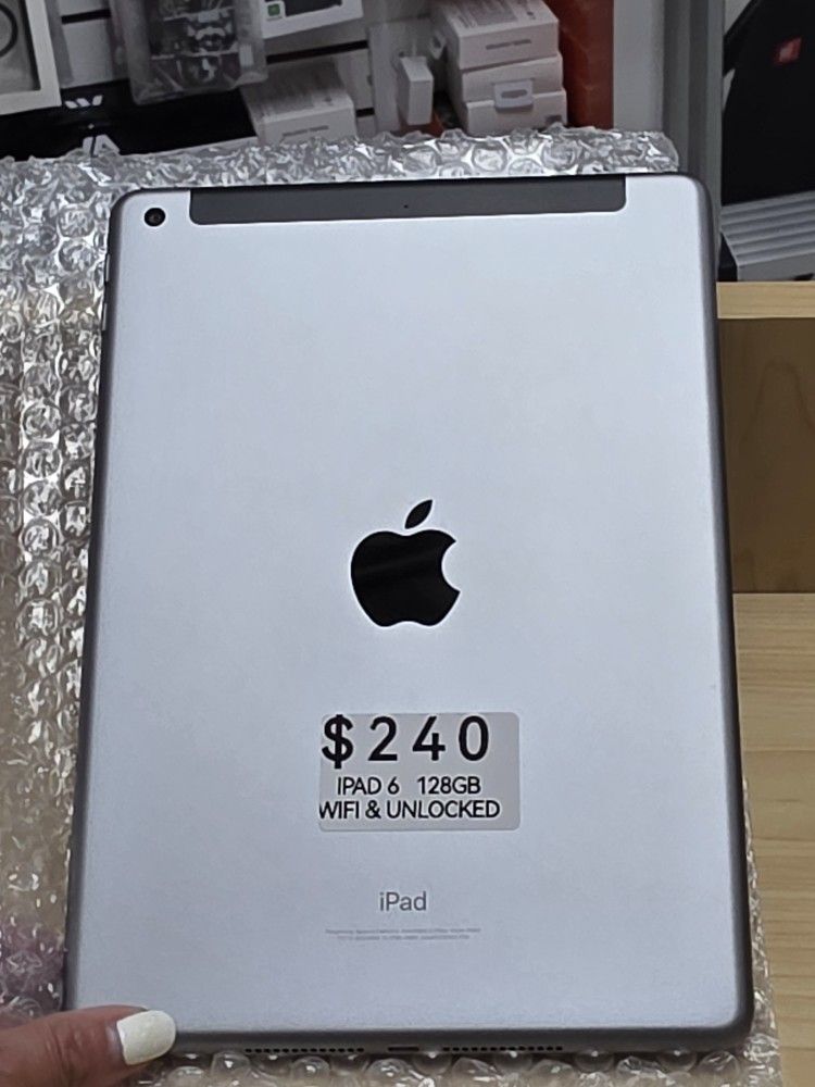 Ipad 6 Wifi & Unlocked. 128GB. Firm Price.  Desbloqueada.