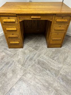 Old oak desk