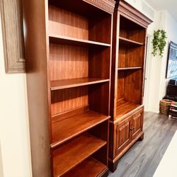 Solid Cherry Bookshelves 