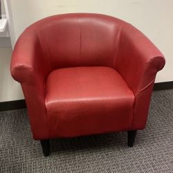 Red Leather Sofa Chair