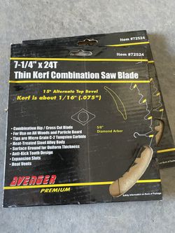 2 Avenger 7 1/4 Thin kerf CombinationSaw Blade circular saw