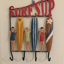 Unique Surf Themed Coat Rack