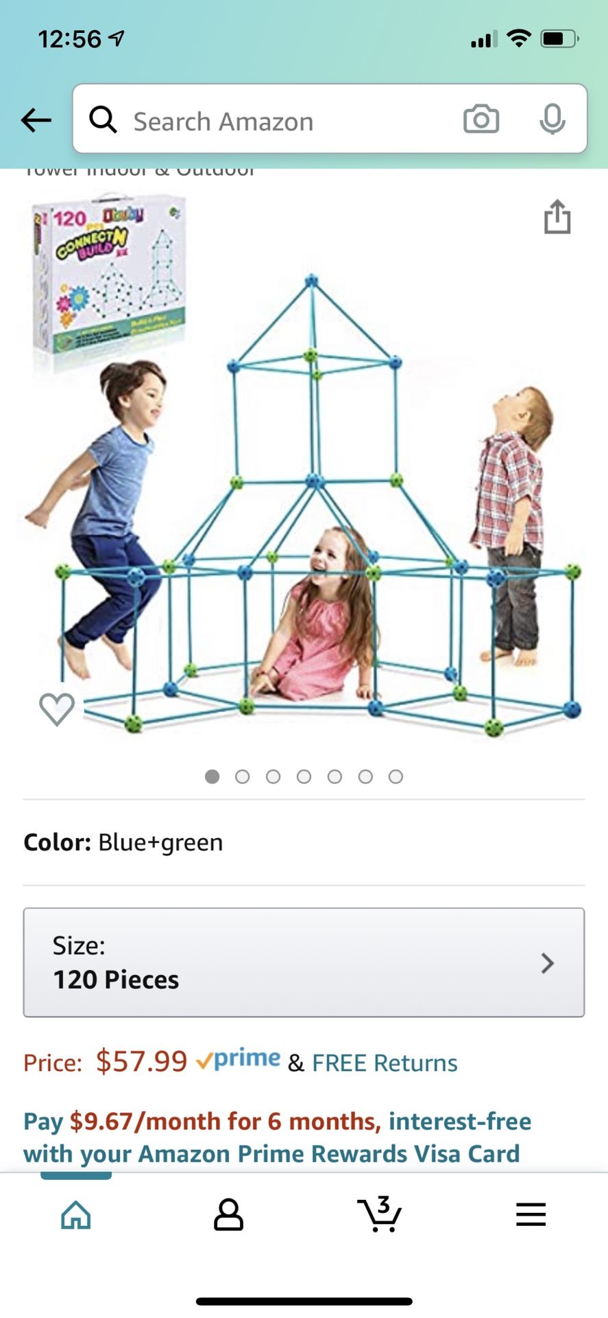 OBUBY Connect N Build Construction Fort 120 Pieces