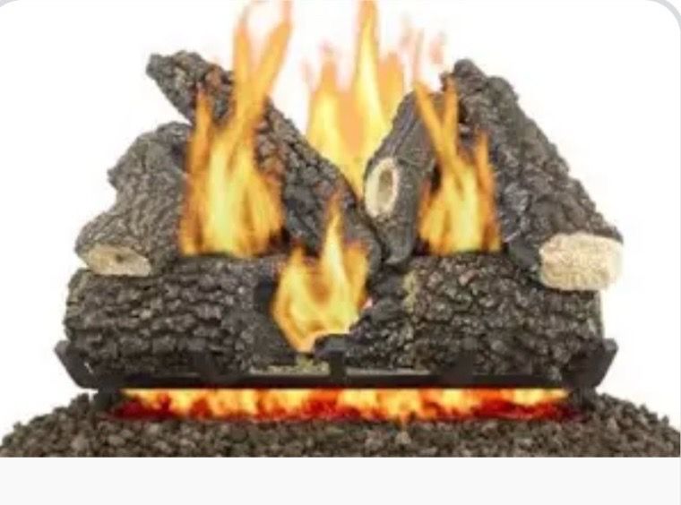 Fireplace ceramic gas logs