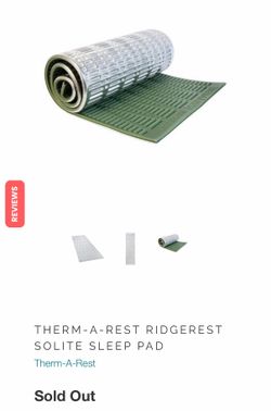 Therm-a-Rest RidgeRest SOLite closed-cell foam sleeping pad