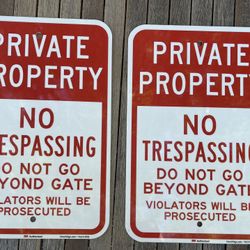 No Trespassing Sign - Private Property 