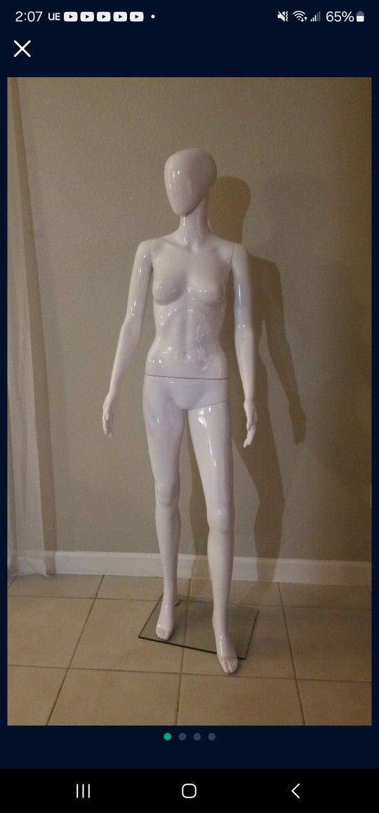 High Gloss White Female Mannequin