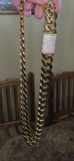 20 mm 24 inch gold cuban link chain
