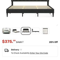 QUEEN SIZE PLATFORM BED FRAME UNBEATABLE OFFER AT $400!! ( Retail $499)