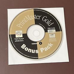Print Master Gold Graphic CD Bonus Pack Windows 