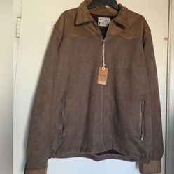Men's vegan suede Western jacket xl