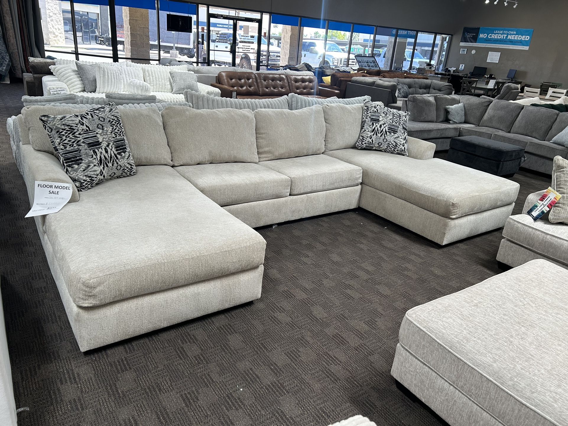 Large Double Chaise Sleeper Sectional!