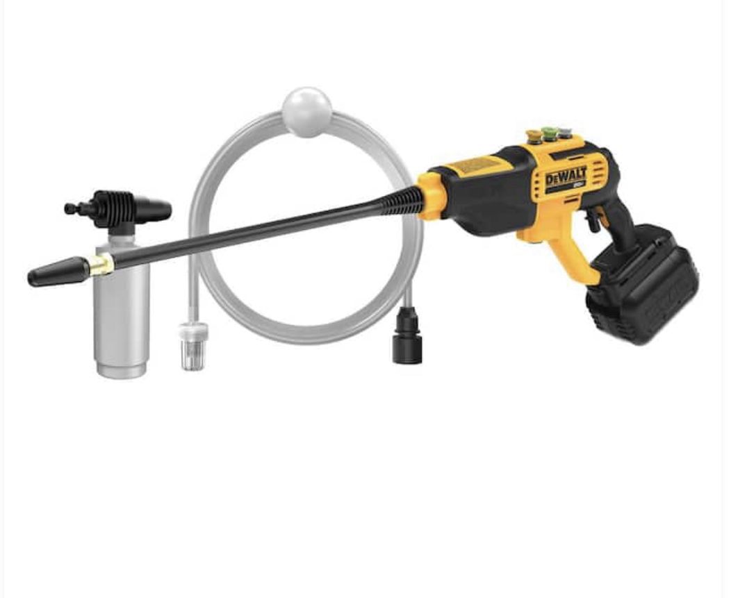DeWALT 20-Volt 550 PSI, 1.0 GPM Cold Water Cordless Electric Power Cleaner with 4 Nozzles (Tool-Only)
