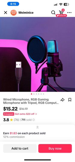 Wireless Gaming Microphone 