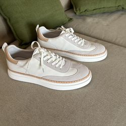 Size 12 Men's Dress Sneakers, Leather Fashion Sneakers for Men Oxfords Classic Handmade Comfortable Lace Up Platform Flat Sneakers Tennis Retro Shoes