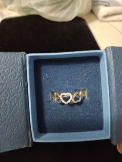 Vtg HTF Tiffany 18k Gold Heart Ring/Diamonds