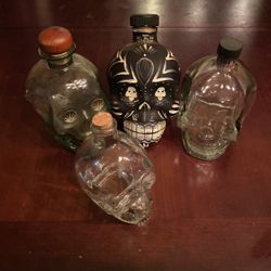 Empty skull bottles