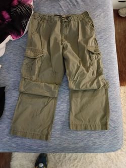 Vintage Y2K Old Navy Surplus Company Baggy Cargo Pants 36x32 Olive Green 94105."