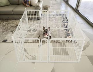 FXW Homeplus Indoor Outdoor NEW Dog Playpen White 24-in 12 panel PET HOME RV camping