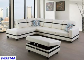 Sectional and ottoman
