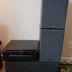 Home Audio Amplifier And Speakers 