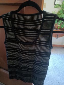 1970s  Disco Vest Black Top 