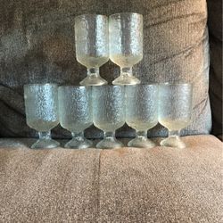 Frosted Glass Glasses-set of 7
