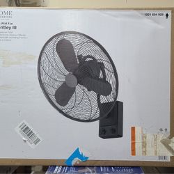 BENTLEY III 22in Outdoor Wall Fan. Natural Iron Finish 