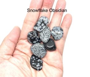 Snowflake Obsidian Genuine Stones 7pcs 28g Total