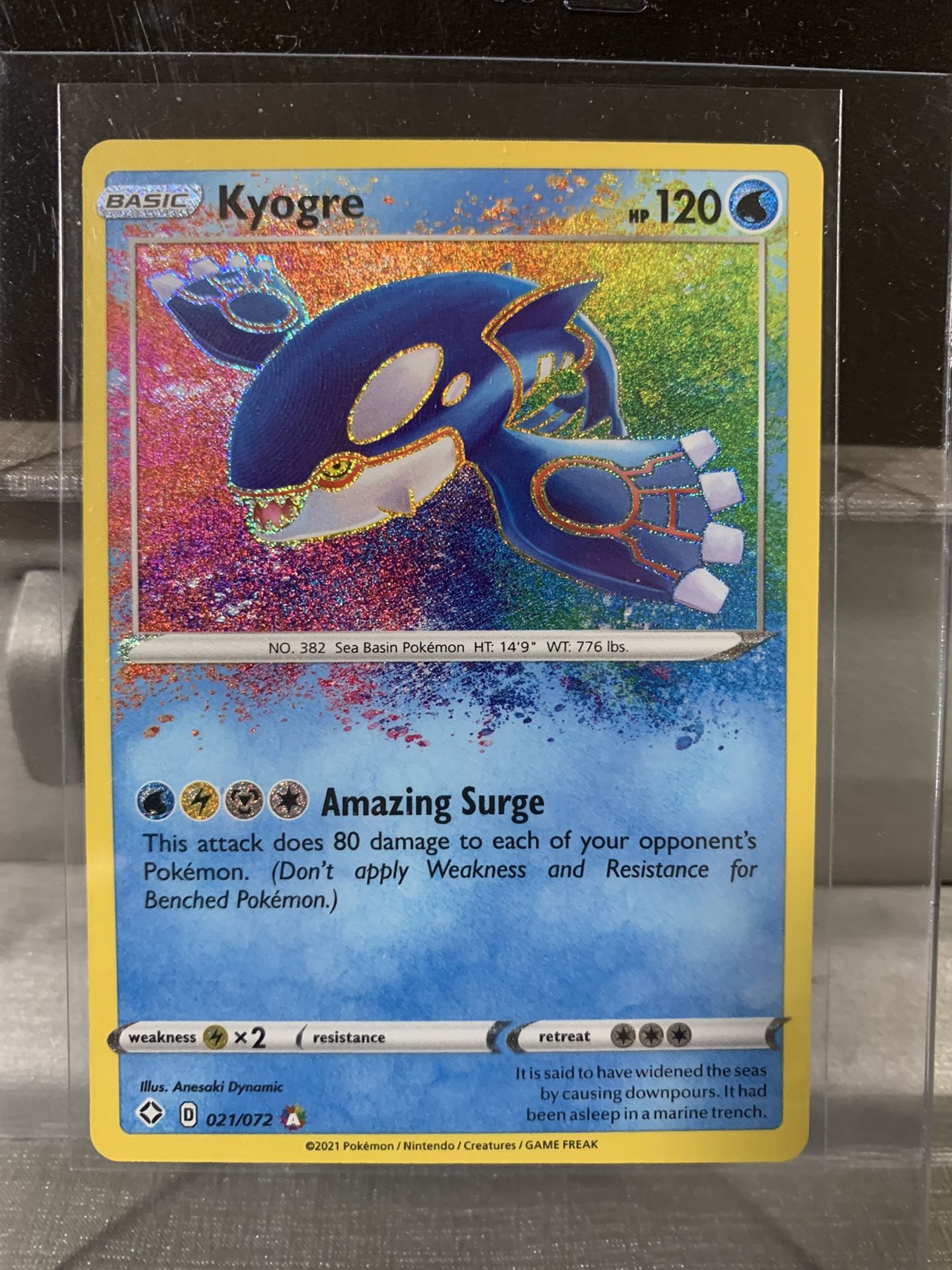 Kyogre Amazing Rare 21/72 Mint!