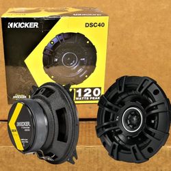 Kicker DS Series Car Speakers 4" 2-Way Coaxial Speaker System 120 Watts DSC40 🚨 Payment Options Available 🚨 No Credit Needed 🚨